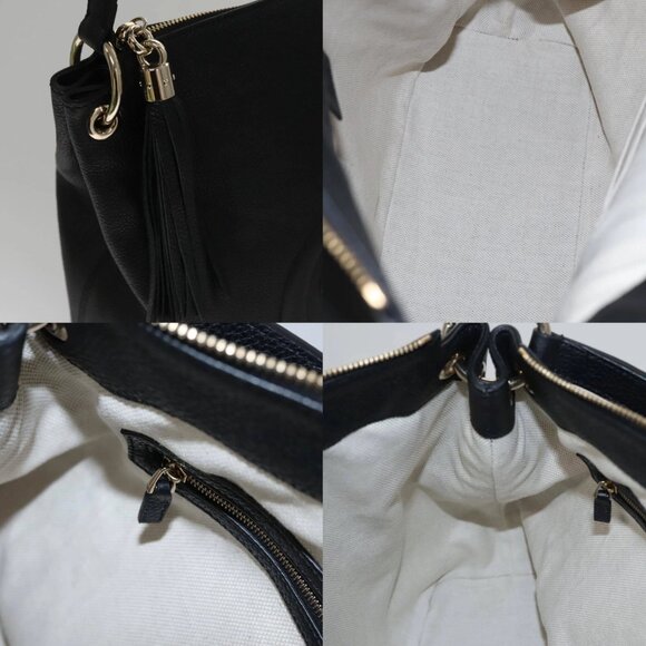 GUCCI Soho Hand Bag Leather Outlet 2way Black 308362 Auth mr900V - Picture 13 of 15